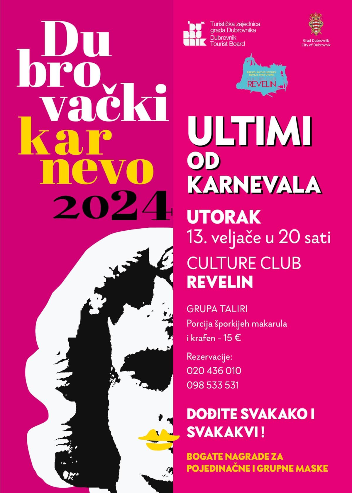 ULTIMI OD KARNEVALA UZ TALIRE, PRIJE TOGA MAŠKARANI KONCERT DSO-A I FAĆENDA OD MALIH MAŠKARA