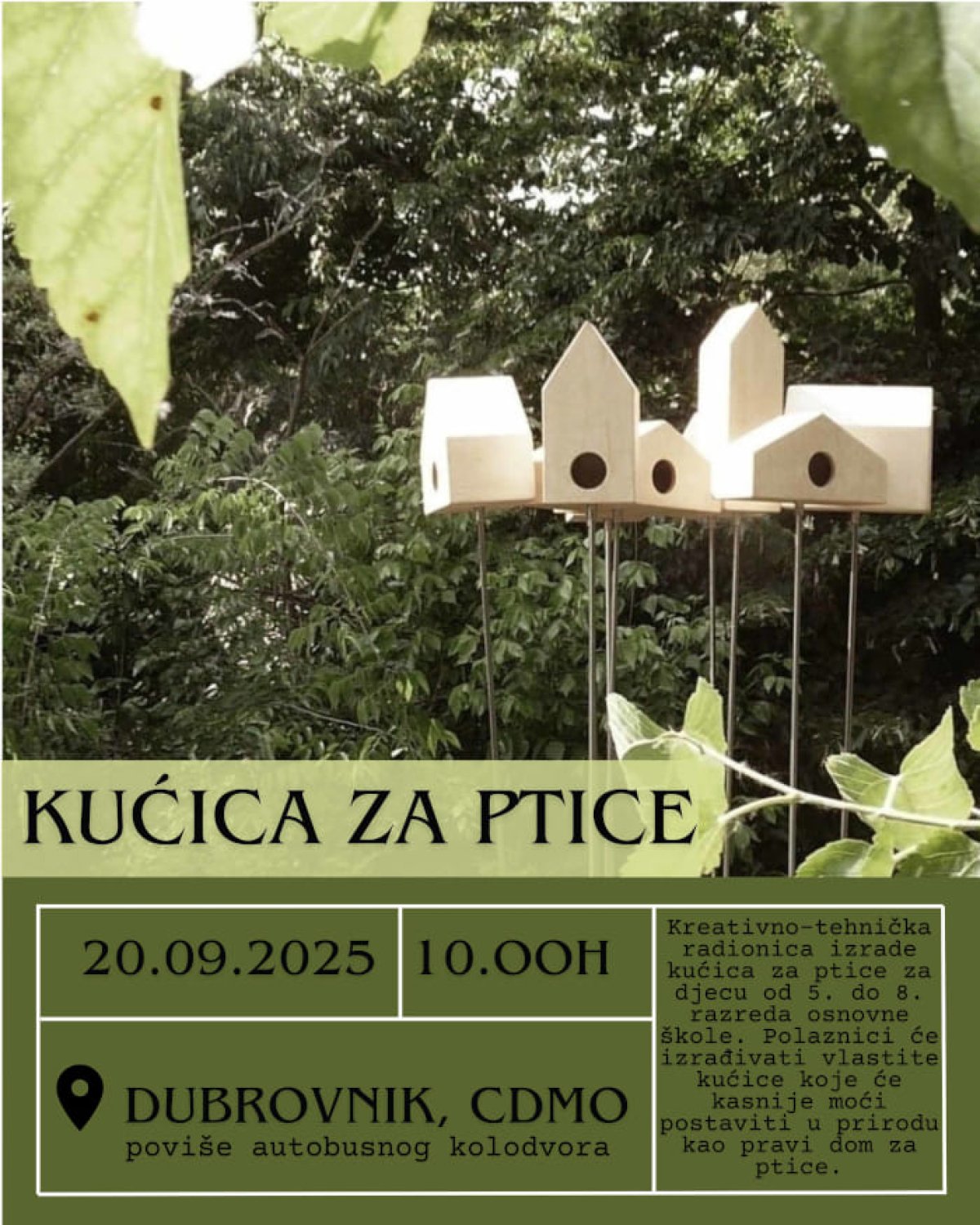 MALA ŠKOLA ARHITEKTURE: IZRADI SVOJU KUĆICU ZA PTICE!