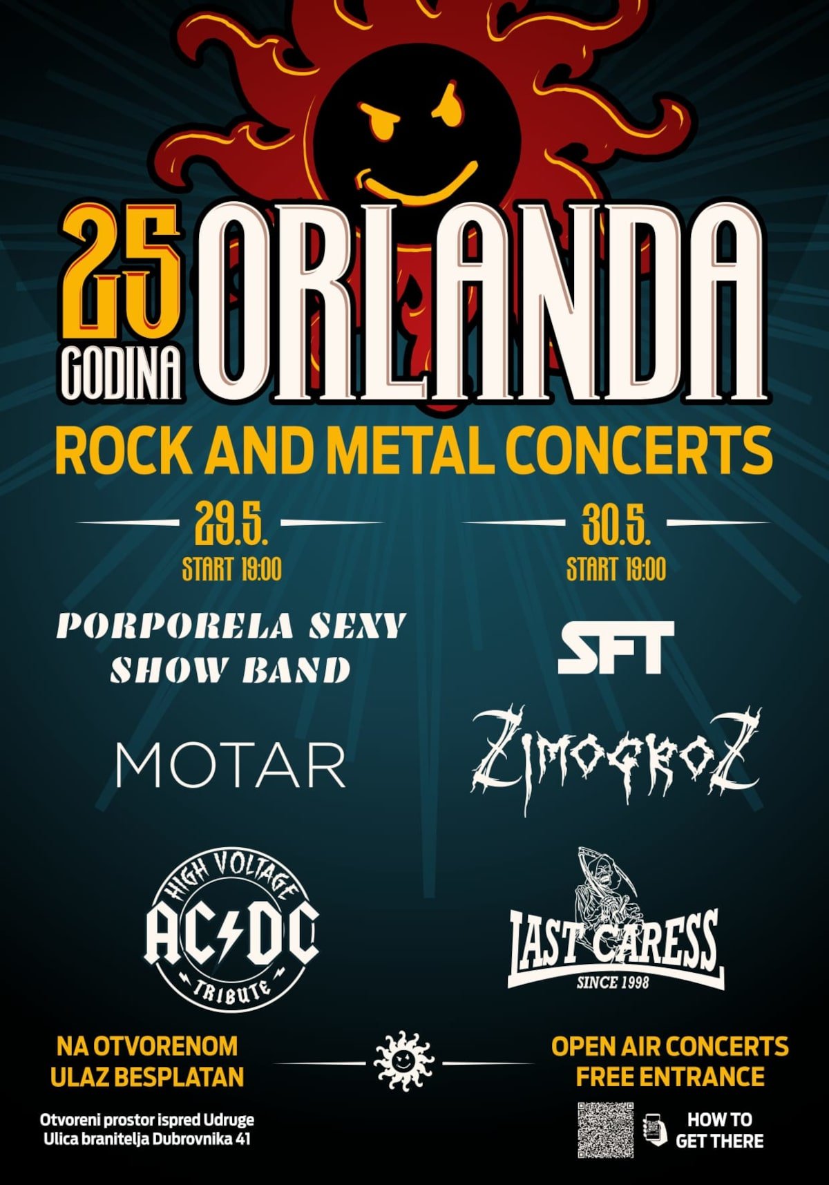 UZ 25. OBLJETNICU UDRUGA ORLANDO ORGANIZIRA DVODNEVNI ROCK KONCERT