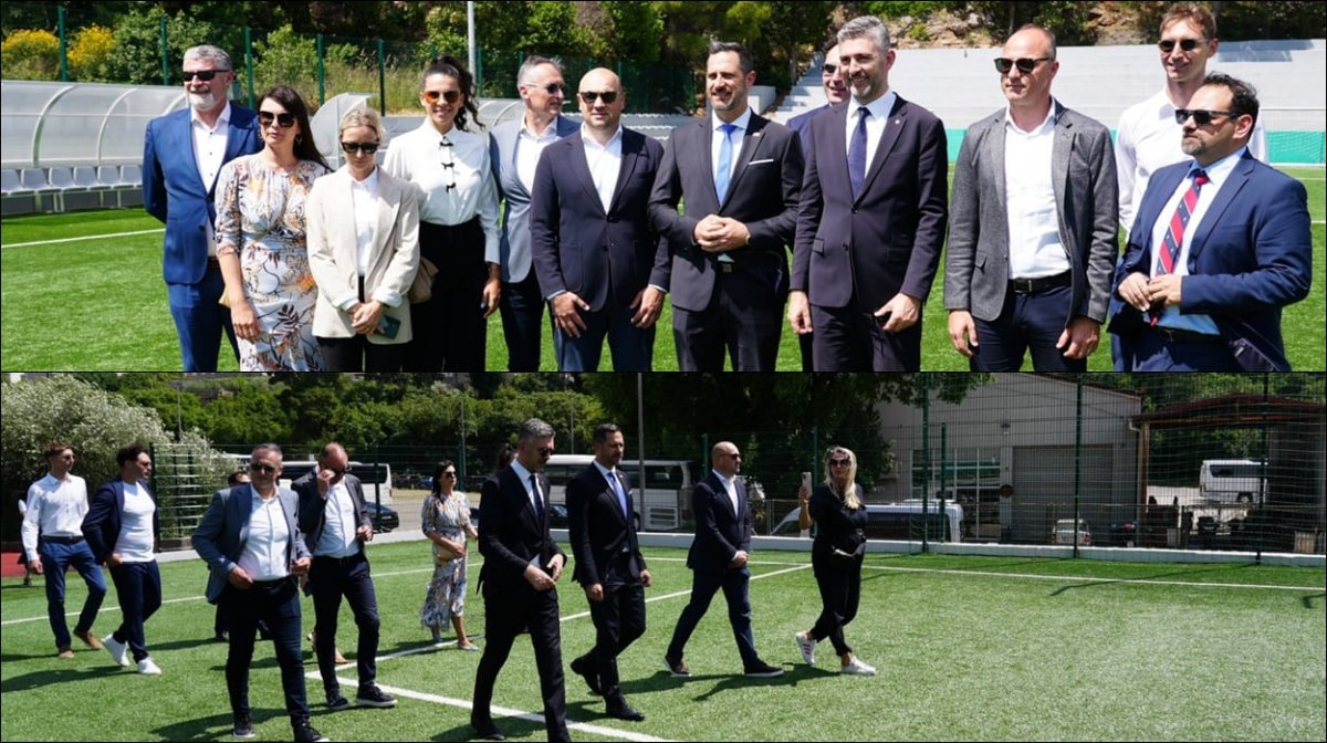 GRADONAČELNIK FRANKOVIĆ I MINISTAR GLAVINA OBIŠLI OBNOVLJENA IGRALIŠTA I DVORANU ZA BORILAČKE SPORTOVE