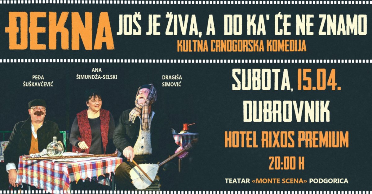 Ne propustite kultnu Đeknu u subotu