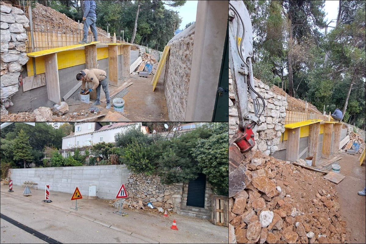 GRAD DUBROVNIK: NAPREDUJU RADOVI NA SANACIJAMA POTPORNIH ZIDOVA