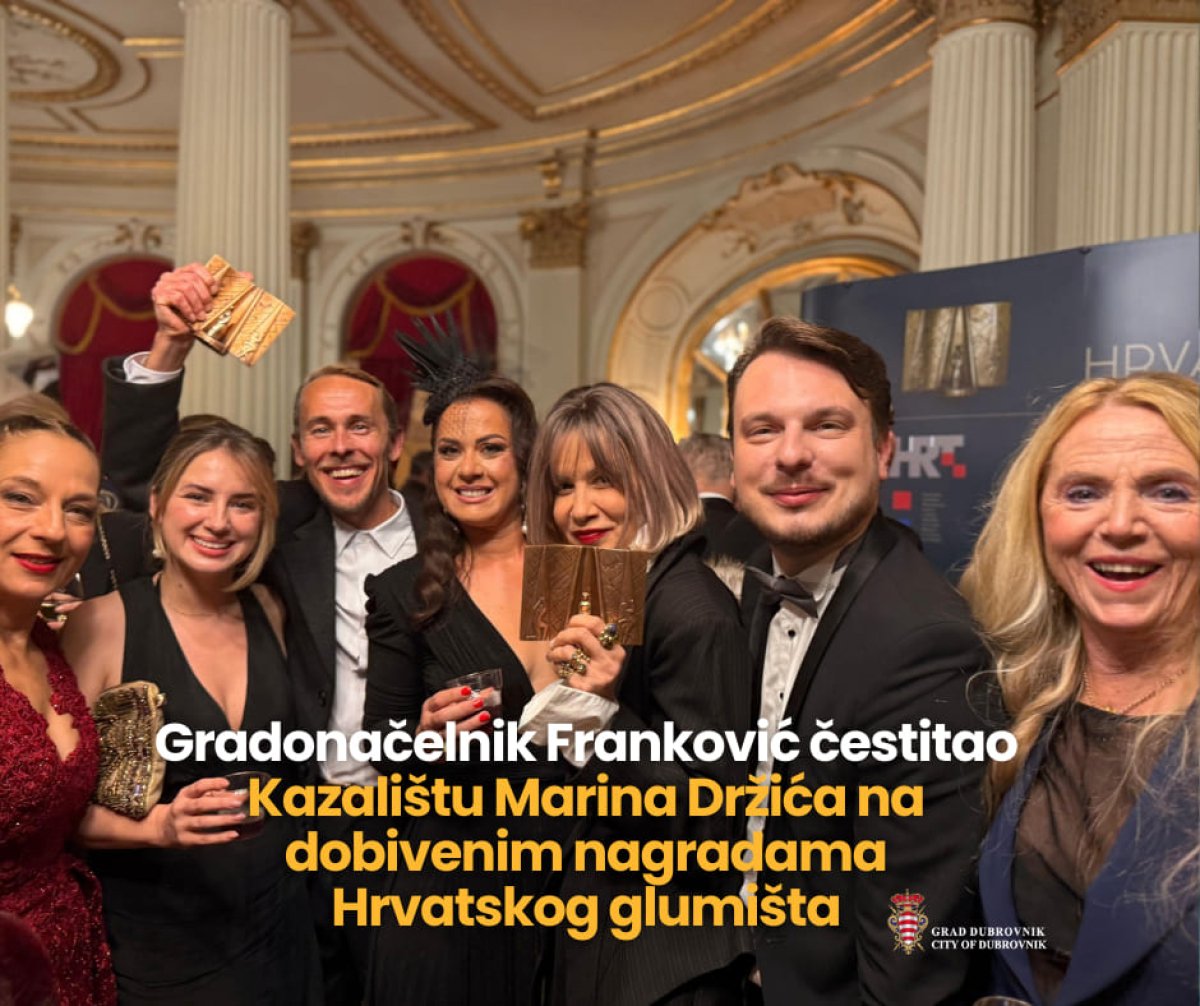 GRADONAČELNIK FRANKOVIĆ UPUTIO ČESTITKU KAZALIŠTU MARINA DRŽIĆA