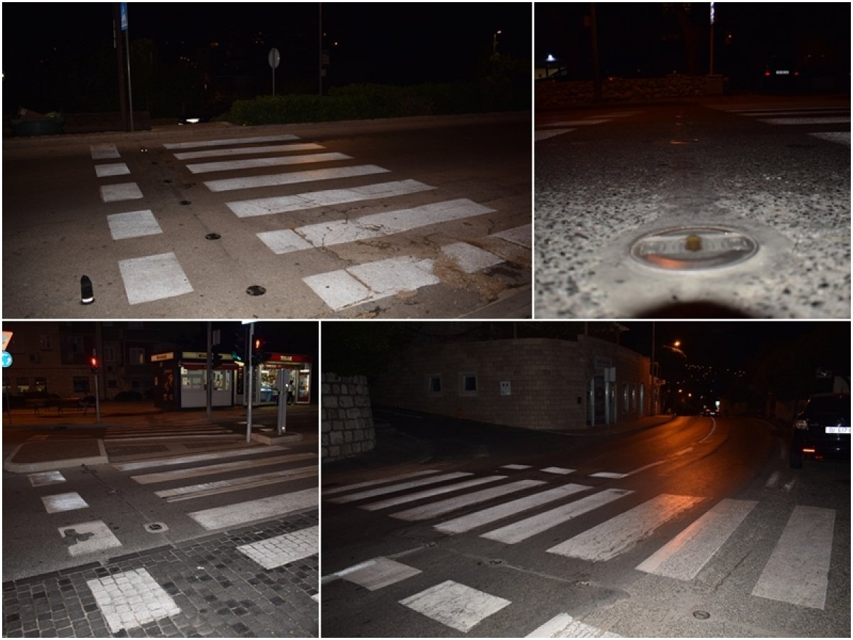 Većina LED markera na zebrama u Dubrovniku neispravna; popravak tek dogodine