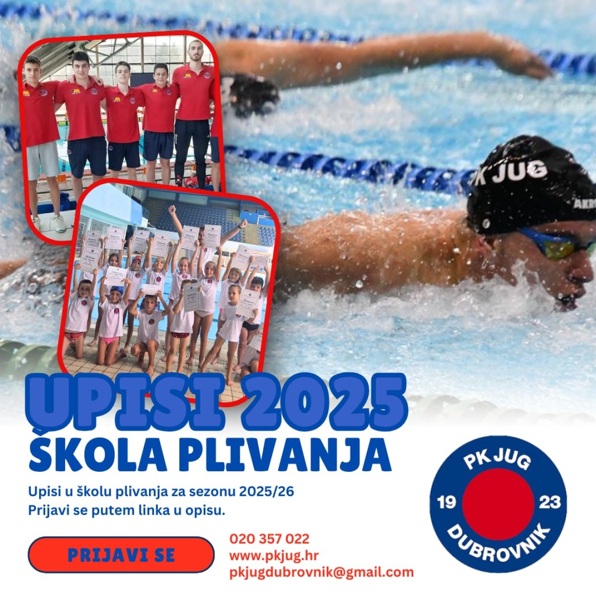 UPISI U PLIVAČKI KLUB JUG U RUJNU