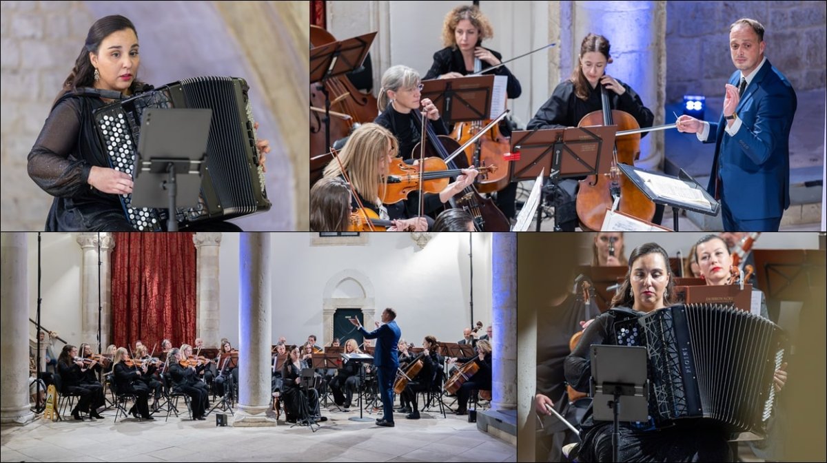DVOROM SU ODZVANJALI ZVUCI HARMONIKE, PUBLIKA JE ISPRATILA ORKESTAR I MARTINU JEMBRIŠAK DUGIM PLJESKOM