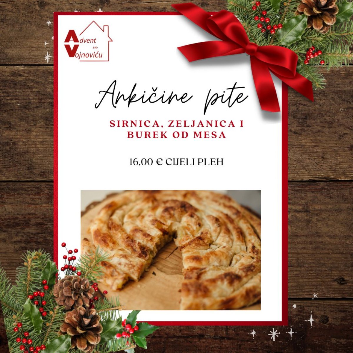 ANKIČINE PITE SU GASTRONOMSKA SENZACIJA ADVENTA NA VOJNOVIĆU