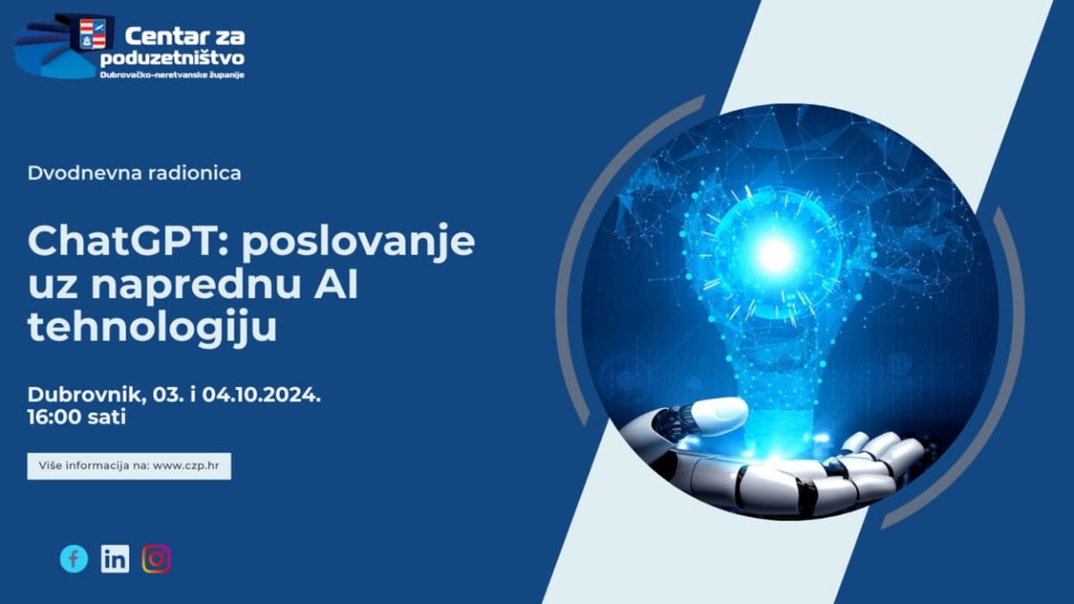 BESPLATNA RADIONICA NA TEMU POSLOVANJA UZ CHATGPT