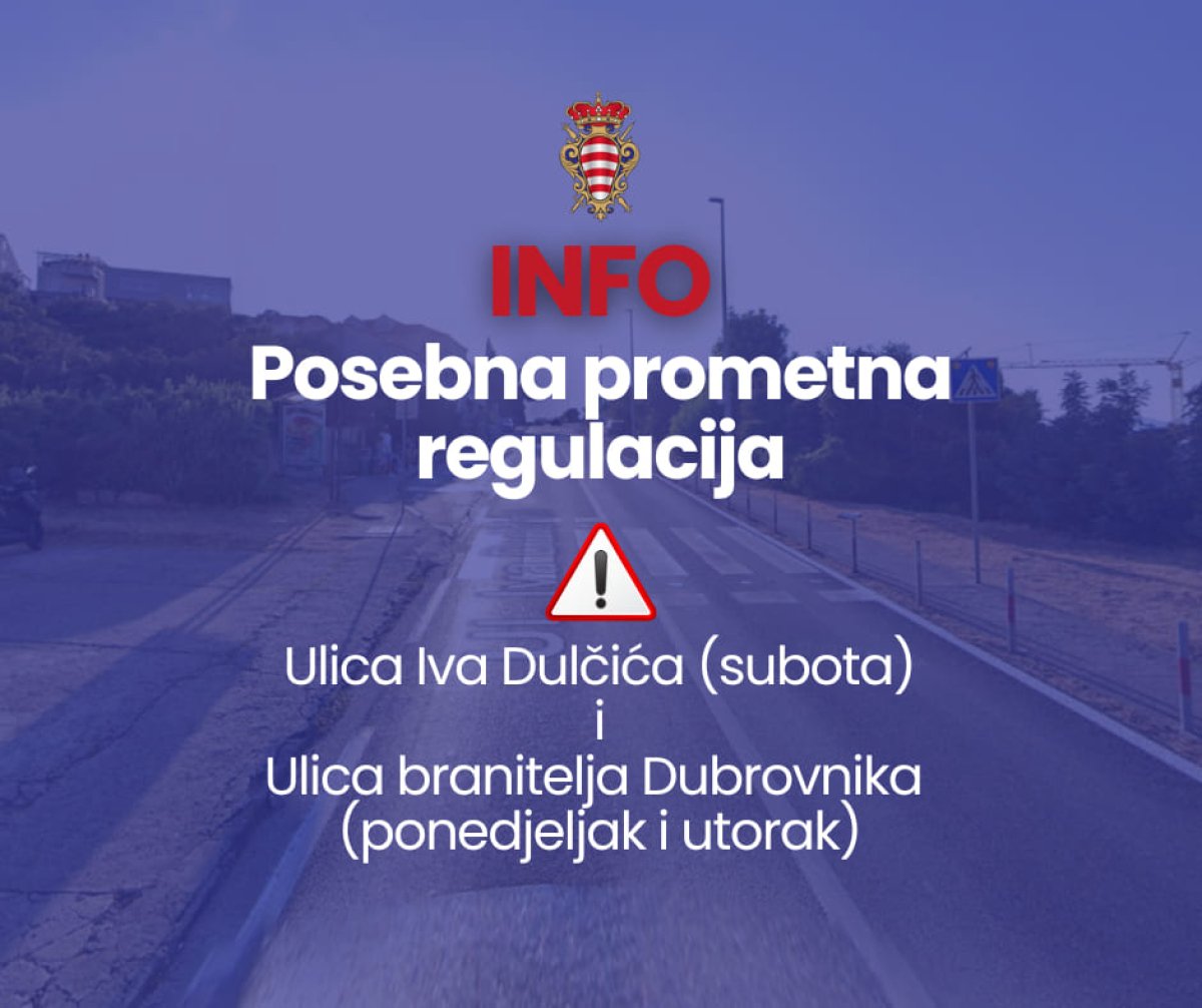 RADOVI U ULICI IVA DULČIĆA, PROMET UZ SEMAFORE