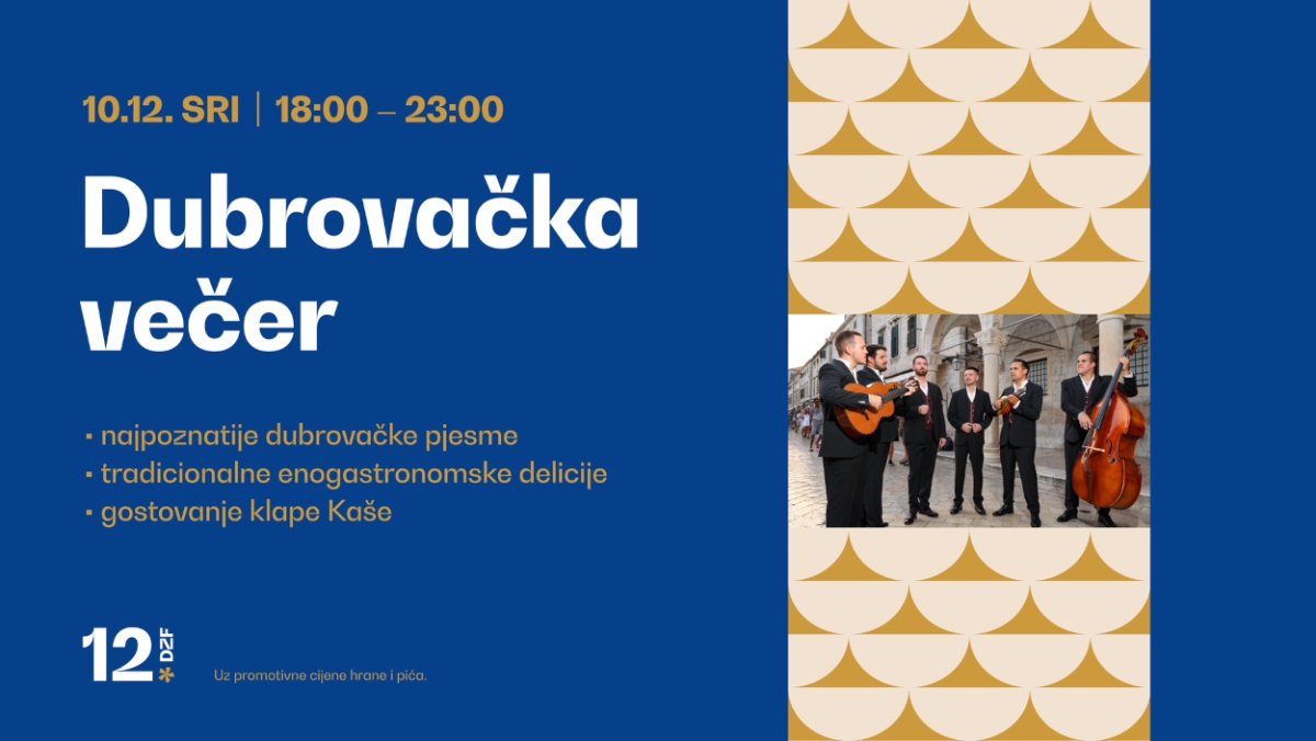 DUBROVAČKA VEČER NA STRADUNU UZ HITOVE MILA HRNIĆA, TEREZE KESOVIJE I DUBROVAČKIH TRUBADURA