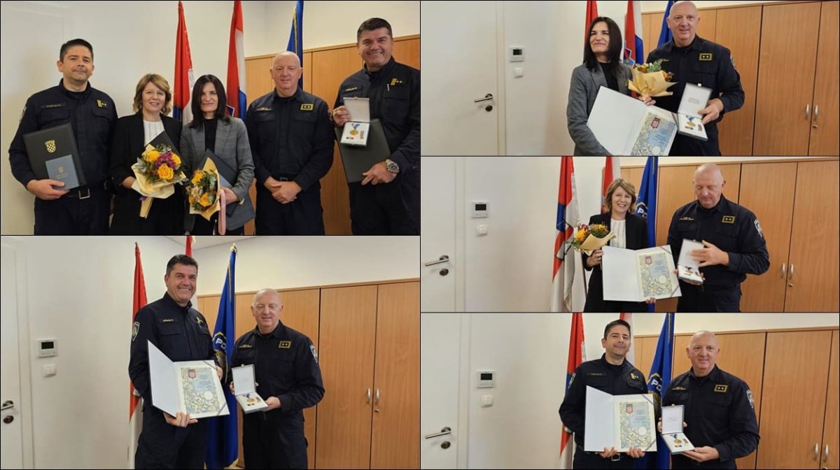 SPOMENICOM DOMOVINSKE ZAHVALNOSTI ODLIKOVANO ČETVERO DJELATNIKA PU DUBROVAČKO - NERETVANSKE