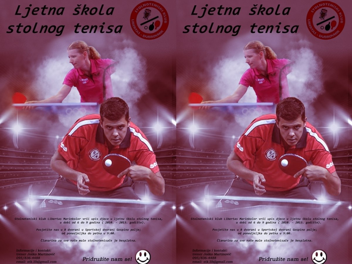 „Pituri” pozivaju mališane na besplatnu ljetnu školu stolnog tenisa