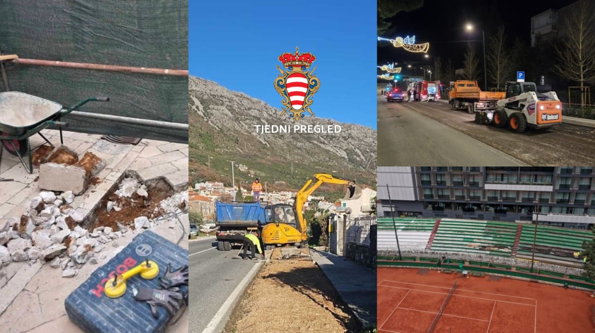 SANIRAJU SE OŠTEĆENJA PLOČNIKA NA STRADUNU; UREĐUJU SE TENIS TERENI U UVALI, ASFALTIRA BULEVAR I OBNAVLJA TROTOAR U MOKOŠICI