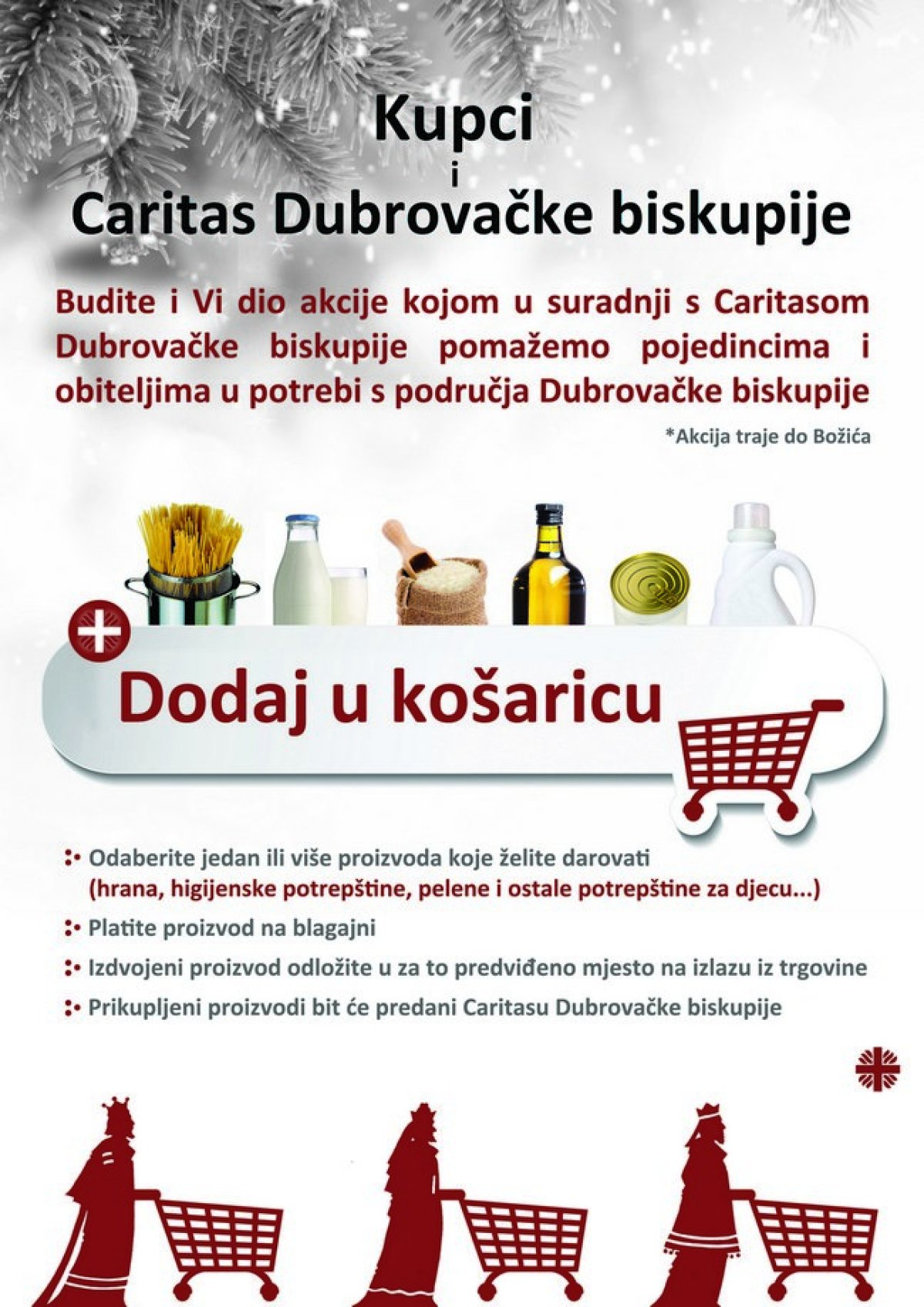 CARITAS DUBROVAČKE BISKUPIJE: ADVENTSKA AKCIJA „DODAJ U KOŠARICU”