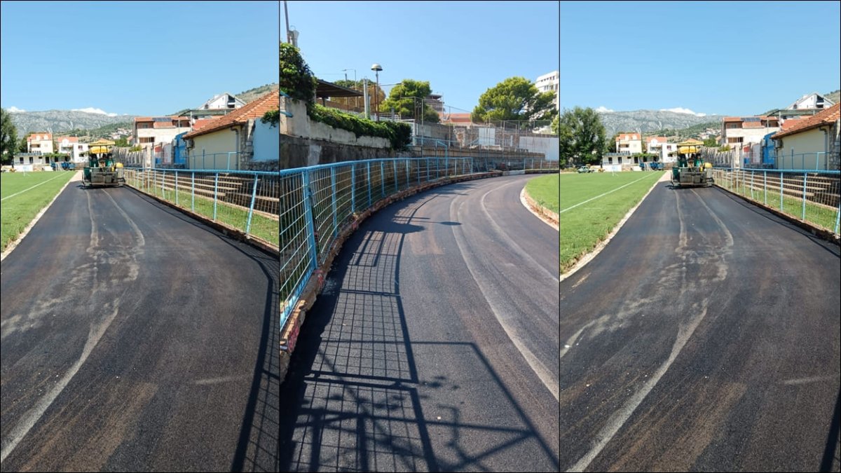 PRI KRAJU RADOVI NA UREĐENJU ATLETSKE STAZE NA LAPADSKOM STADIONU