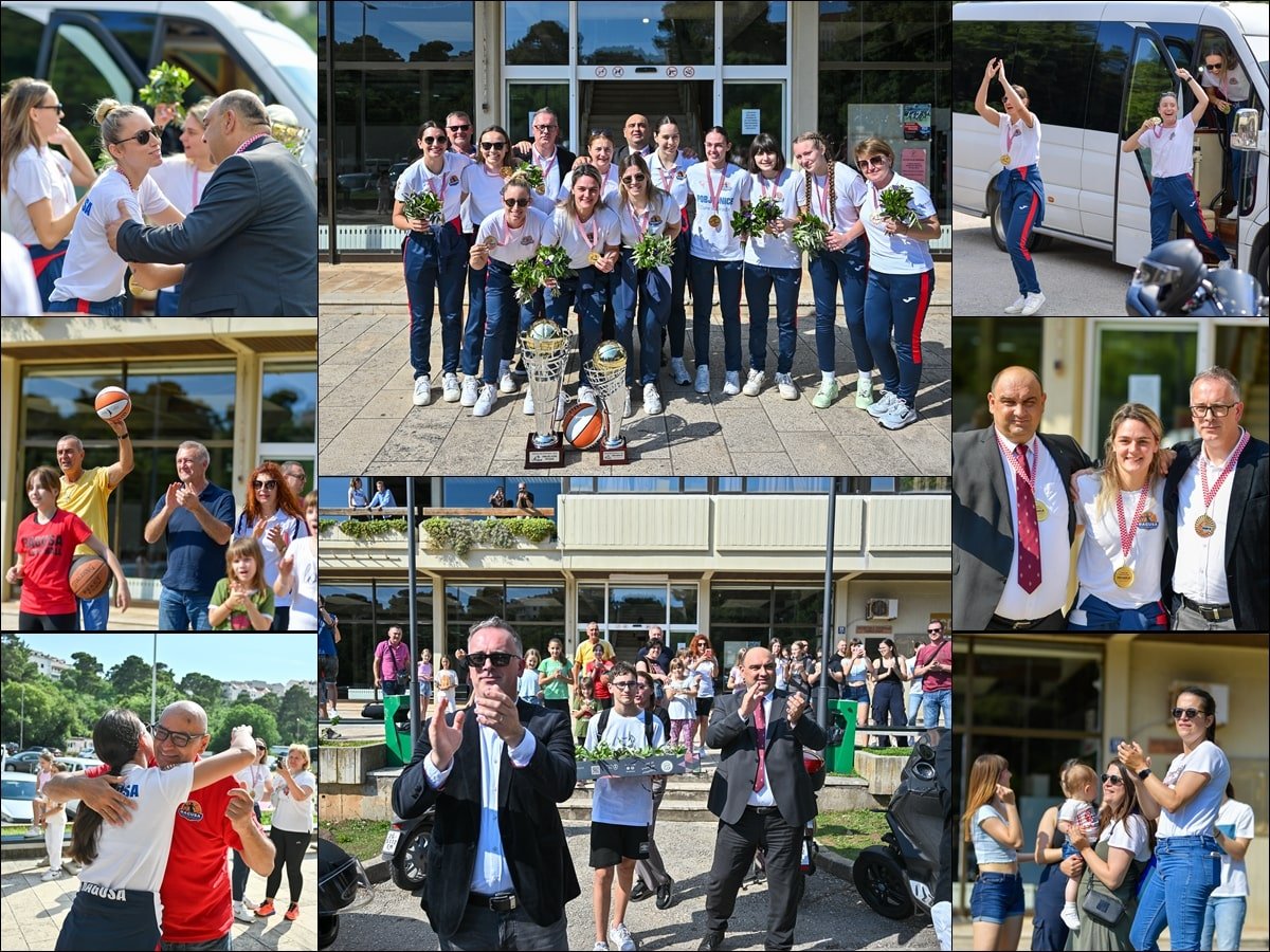 KOŠARKAŠICE RAGUSE, PRVAKINJE HRVATSKE, VRATILE SE DOMA, EVO KAKO JE BILO NA DOČEKU
