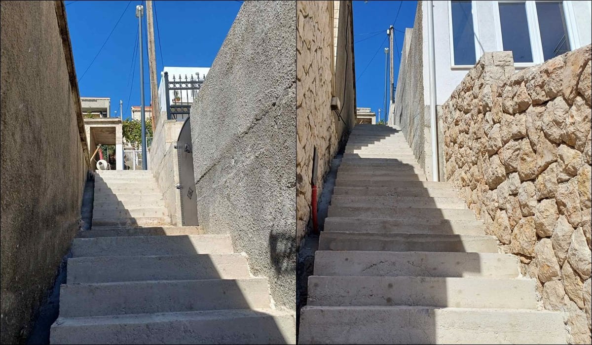 IZGRAĐENI SKALINI U ULICI PUT OD OSOJNIKA