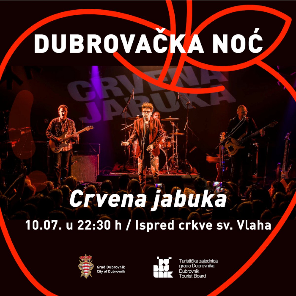 Dubrovačka noć: Koncert Crvene jabuke nakon svečanog otvaranja 72. Dubrovačkih ljetnih igara