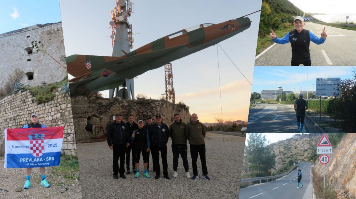 BRANKO ŠUBIĆ MARATONOM OD PREVLAKE DO SRĐA ODAO POČAST BRANITELJIMA DUBROVNIKA