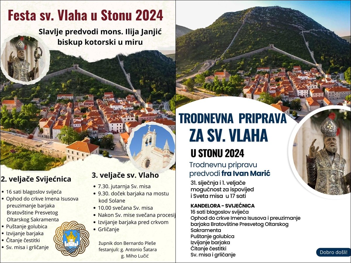 PROGRAM FESTE SVETOGA VLAHA U STONU