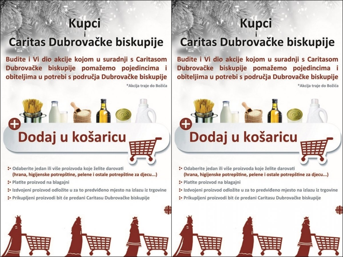 Adventska akcija Caritasa Dubrovačke biskupije „Dodaj u košaricu”