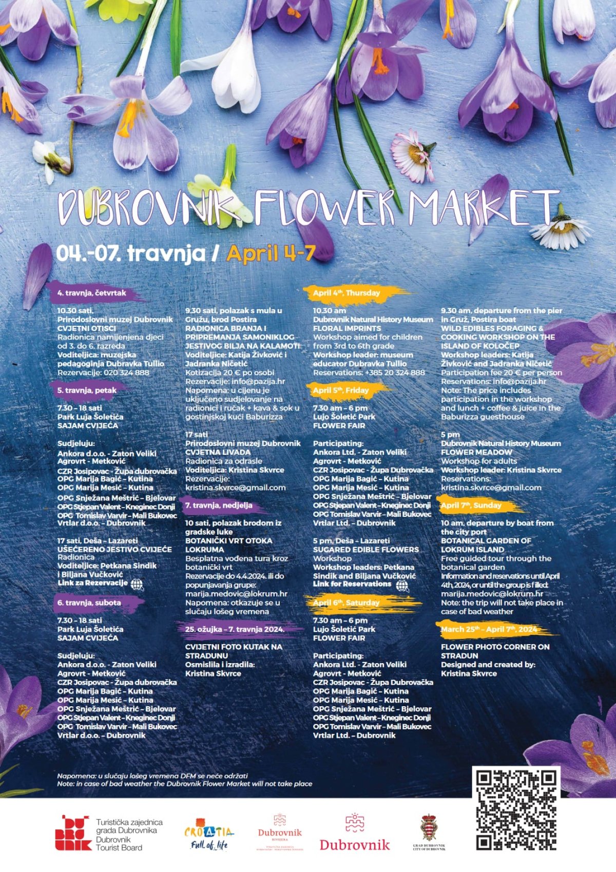 DUBROVNIK FLOWER MARKET OD 4. DO 7. TRAVNJA