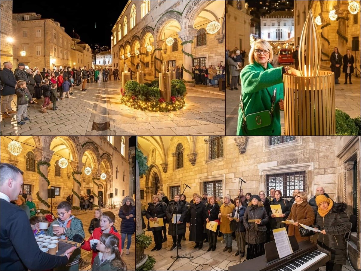 Foto / UPALJENA DRUGA ADVENTSKA SVIJEĆA ISPRED DVORA