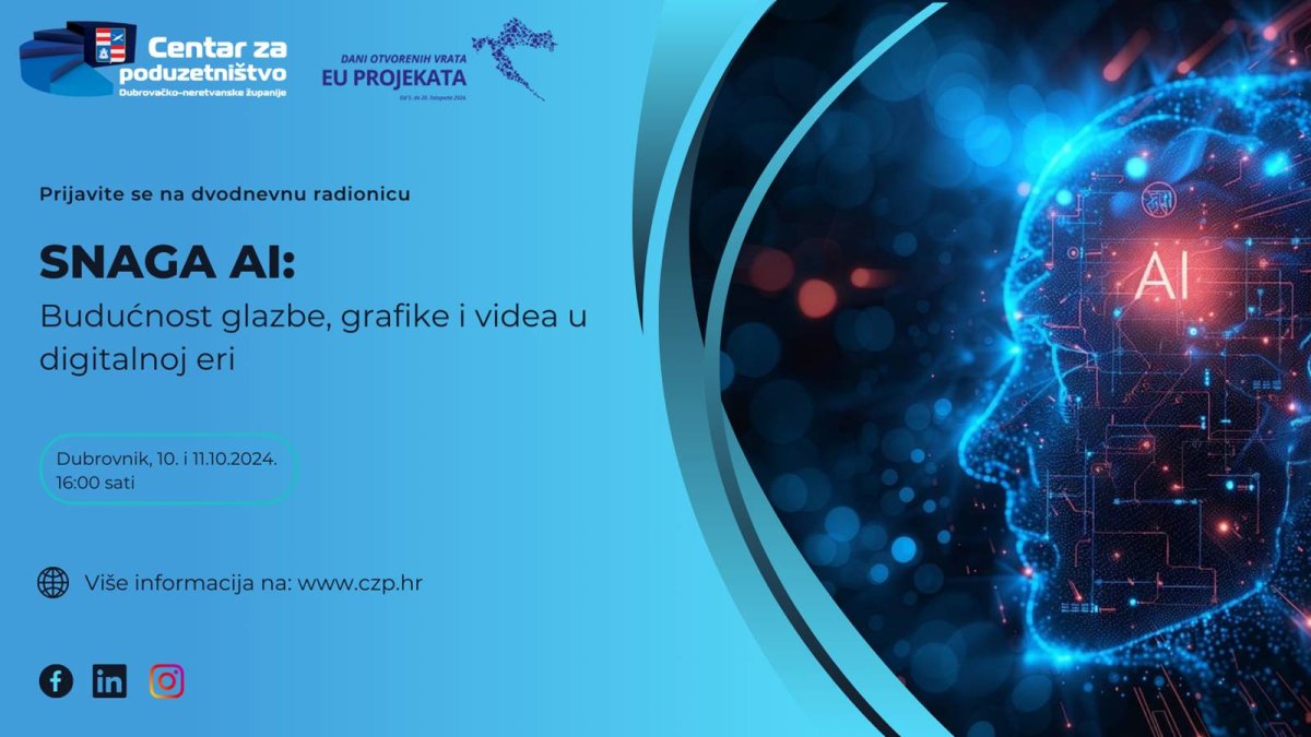 DVODNEVNA BESPLATNA RADIONICA „SNAGA AI”