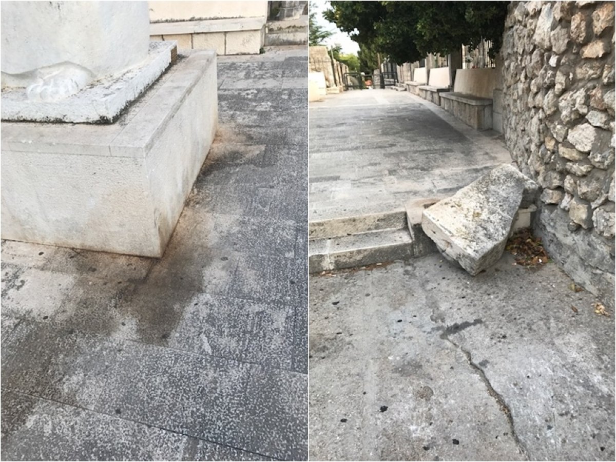 Uz vandalizam kod groblja na Boninovu vrši se i nužda po spomeniku sv.Petra