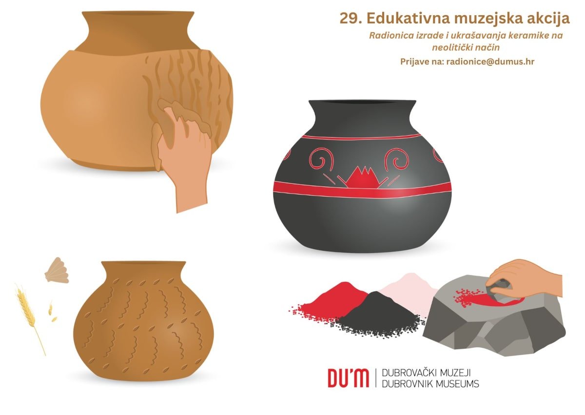 DUBROVAČKI MUZEJI POZIVAJU NA RADIONICU IZRADE I UKRAŠAVANJA KERAMIKE