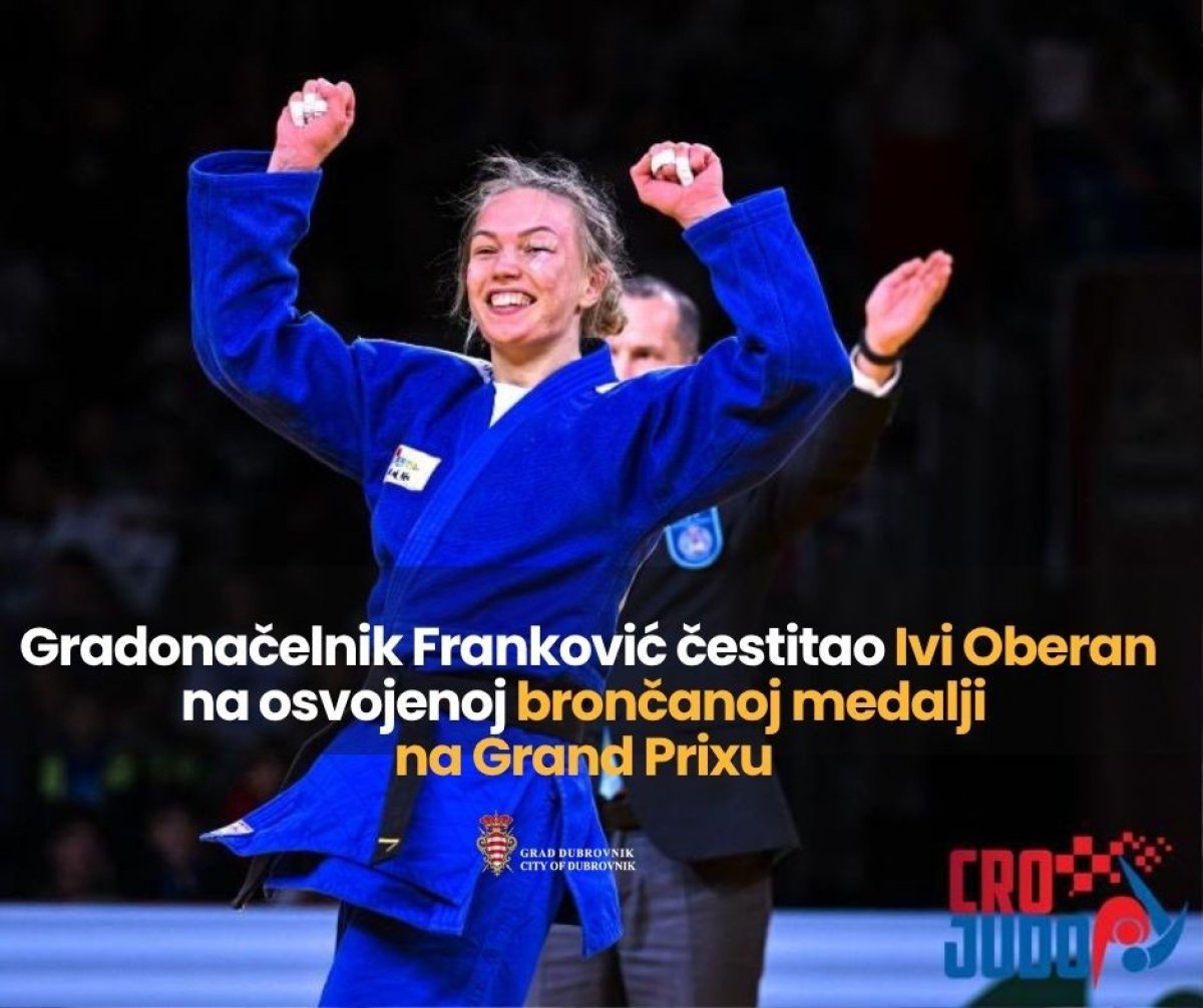 GRADONAČELNIK FRANKOVIĆ UPUTIO ČESTIKU IVI OBERAN NAKON MEDALJE NA GRAND PRIXU ZAGREB