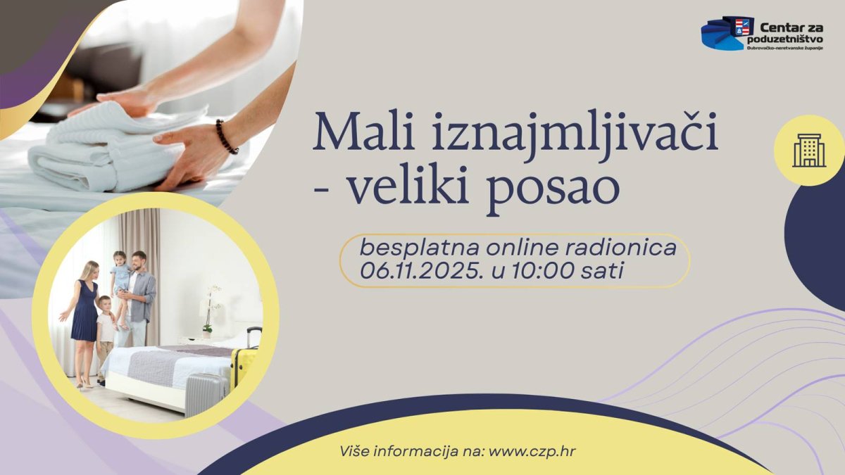 BESPLATNA ONLINE RADIONICA ZA MALE IZNAJMLJIVAČE: „MALI IZNAJMLJIVAČI – VELIKI POSAO”