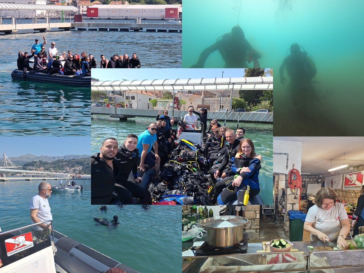 ČLANOVI RK DUBROVNIK I RK MOSTAR ČISTILI MORSKO DNO U MARINI FRAPA