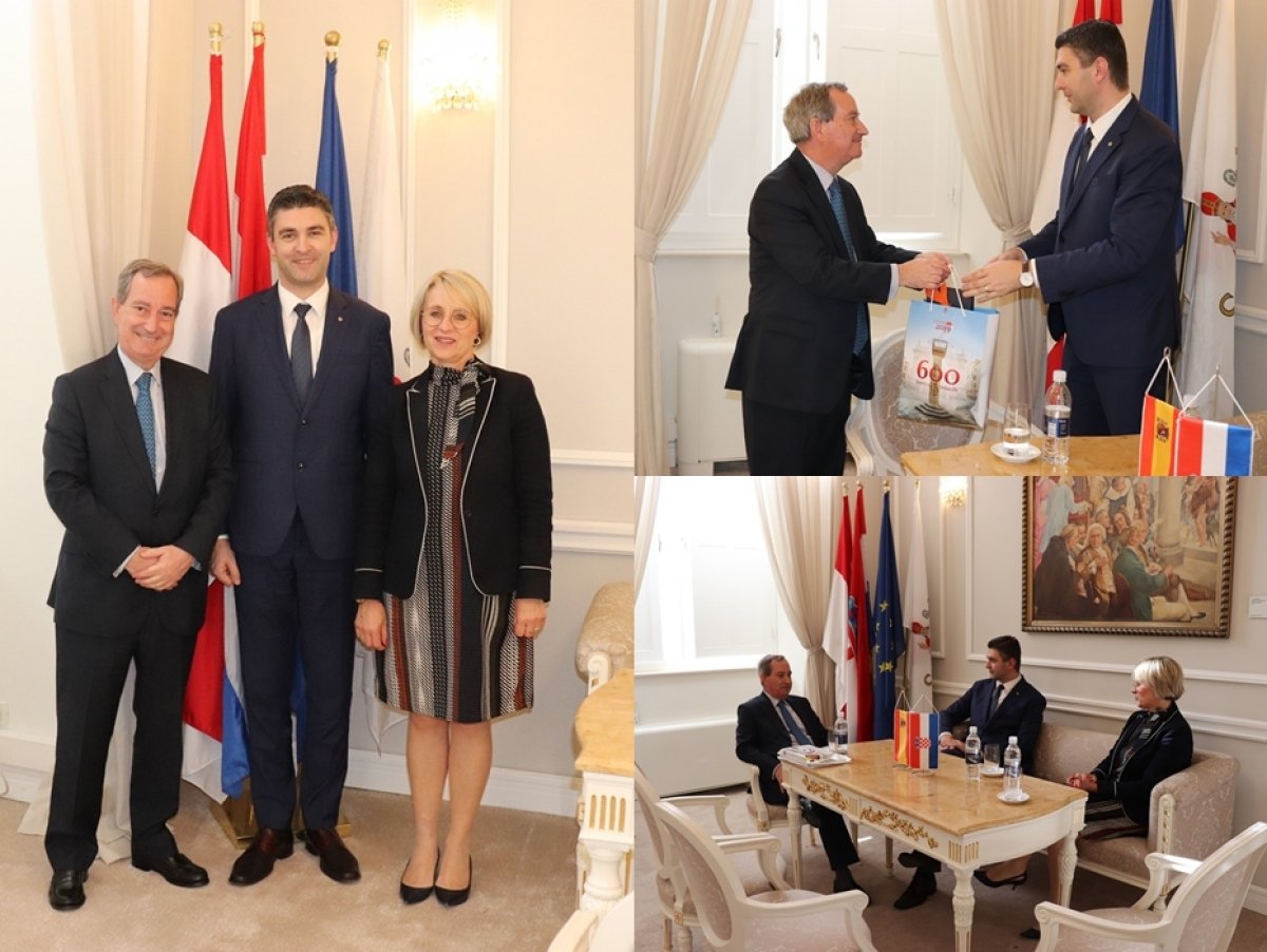 Veleposlanik Kraljevine Španjolske na prijemu kod gradonačelnika Frankovića