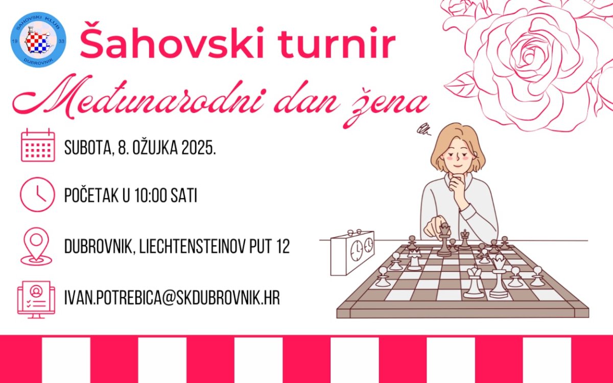 ŠAHOVSKI TURNIR UZ DAN ŽENA