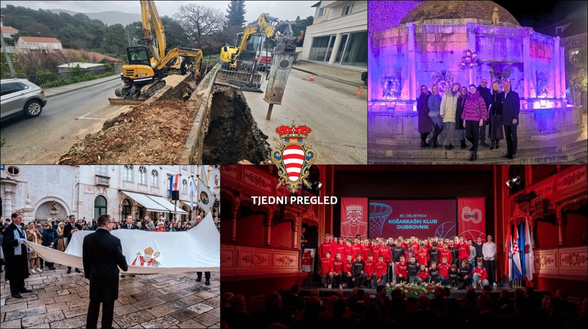 DUBROVNIK PROSLAVIO SVOJU FESTU, A VELIKU OBLJETNICU SLAVILI I KOŠARKAŠI; STIGLA NOVA TURISTIČKA NAGRADA; RADI SE NA SUSTAVU OBORINSKE ODVODNJE