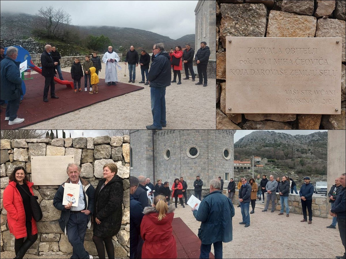 Zahvaljujući donaciji nasljednika pok. Iva i Miha Čeovića u Stravči izgrađeno dječje igralište