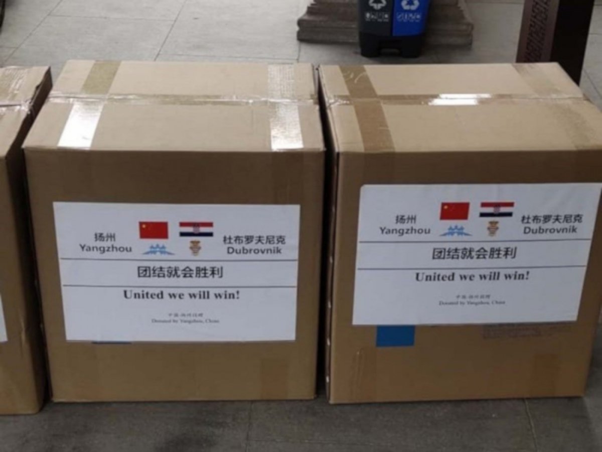 Kineski grad Yangzhou Dubrovniku donirao osam tisuća zaštitnih maski