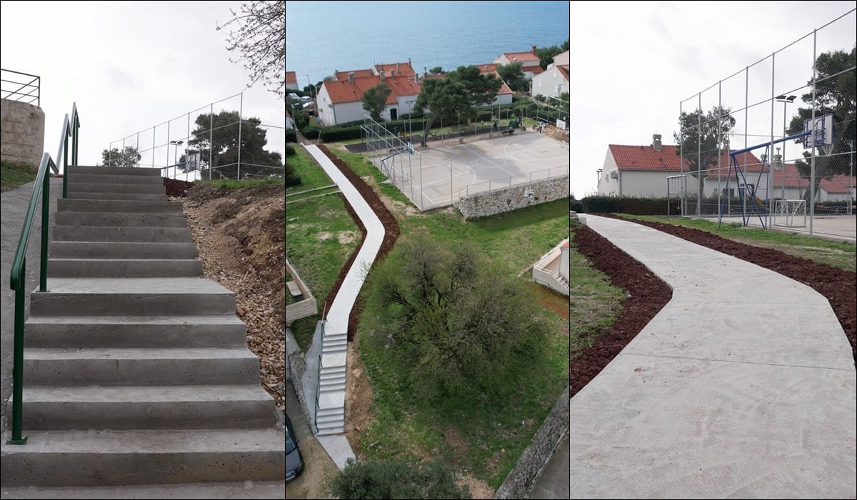ZAVRŠENI RADOVI NA SANACIJI PJEŠAČKE STAZE I SKALINA NA GORICI