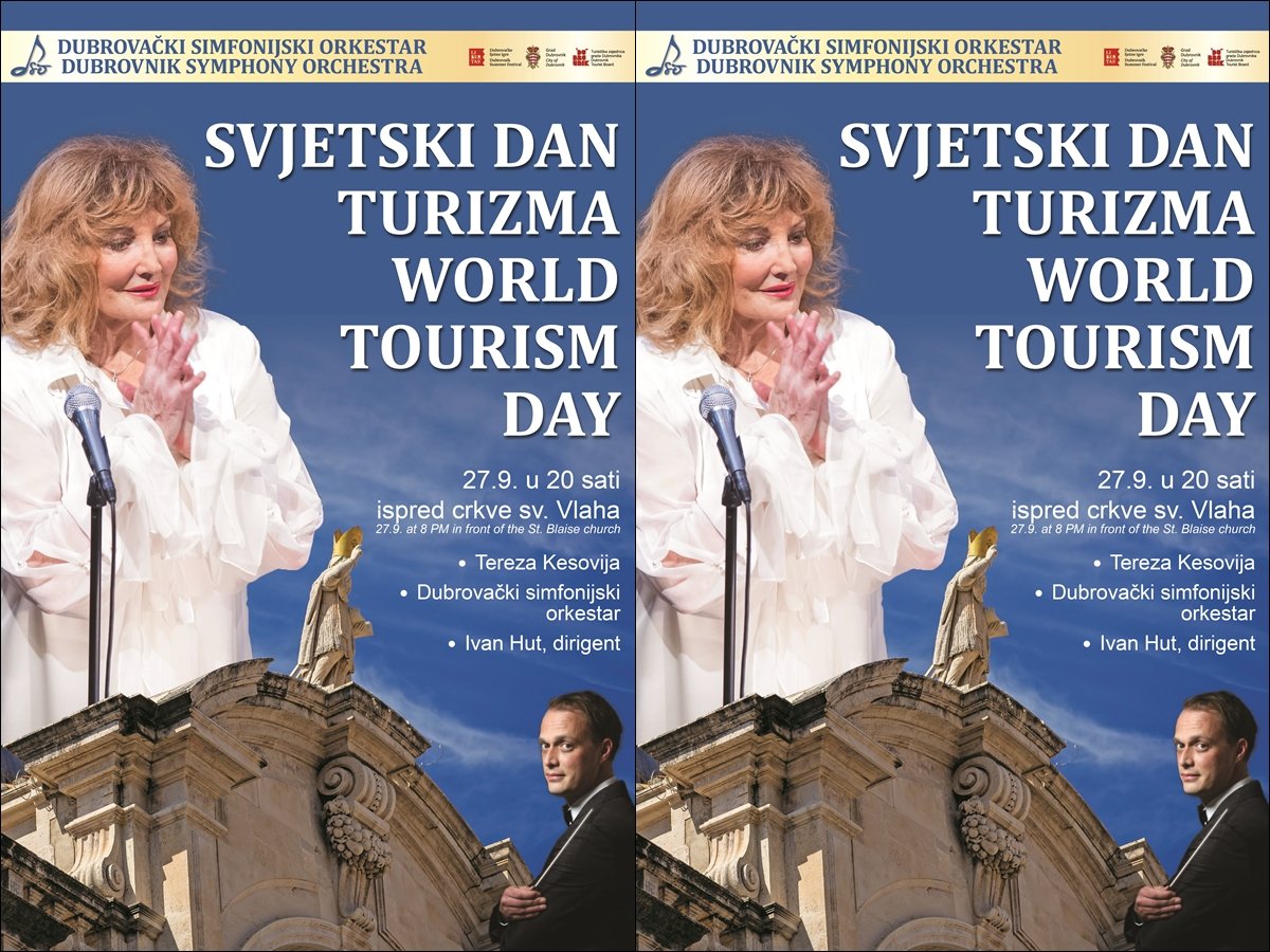Svjetski dan turizma uz koncert Tereze Kesovije i DSO-a ispred sv. Vlaha