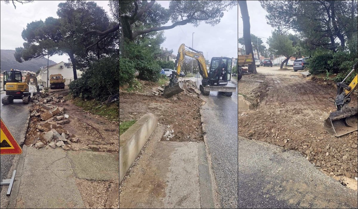 POČELI RADOVI NA UREĐENJU TROTOARA I STAZE NA GORICI